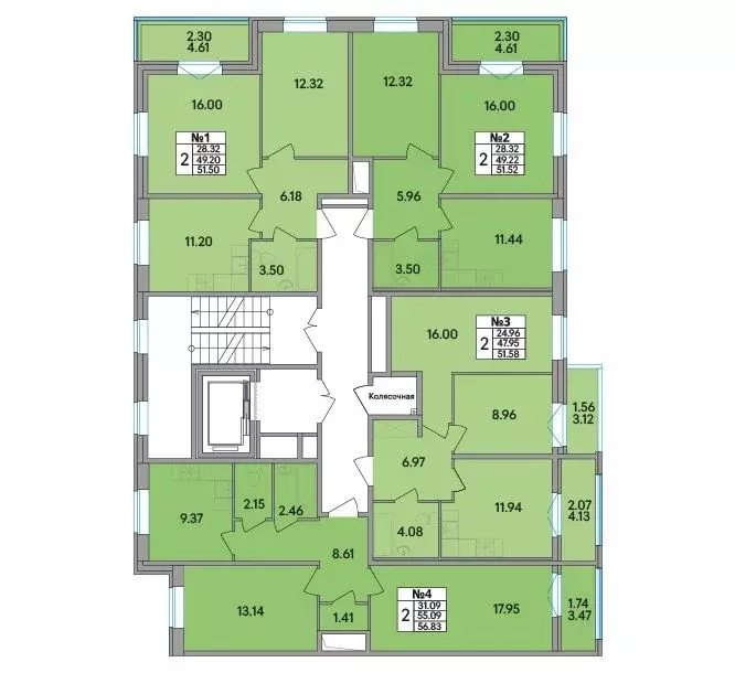 2-к кв. Ленинградская область, Всеволожский район, Агалатовское с/пос, ... - Фото 2