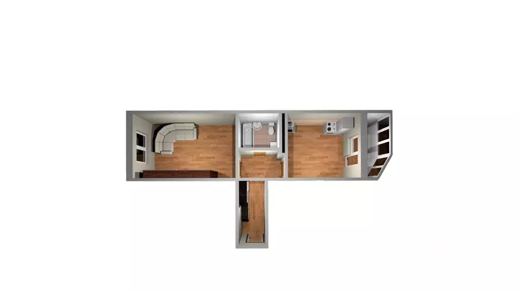 1-к кв. Орловская область, Орел ул. Зареченская, 2к1 (45.0 м) - Фото 1