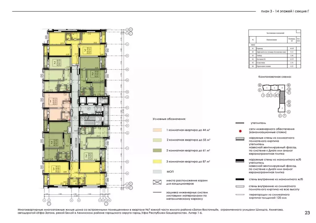 2-к кв. Башкортостан, Уфа Затон-Восточный жилрайон, Паруса жилой ... - Фото 1