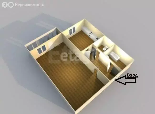 1-комнатная квартира: село Быков, Горняцкая улица, 22 (39 м) - Фото 1