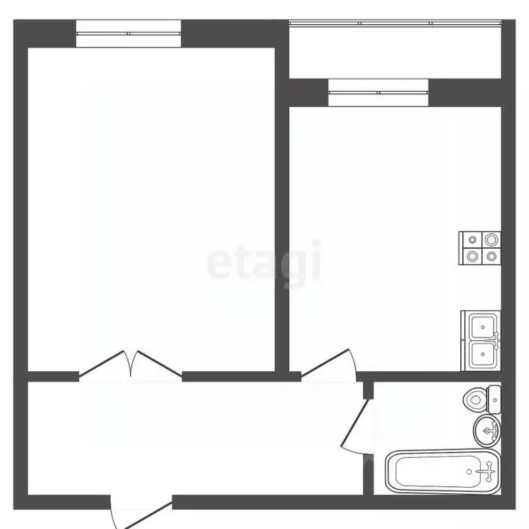 1-к кв. Ставропольский край, Кисловодск Красивая ул. (37.6 м) - Фото 1