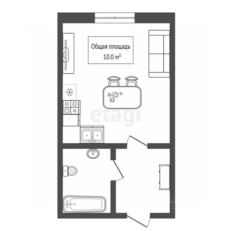 Студия Новосибирская область, Новосибирск ул. Дмитрия Шмонина, 3 (10.0 ... - Фото 2