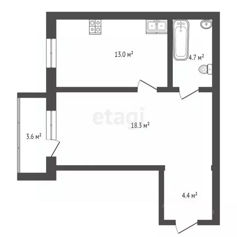 1-к кв. Башкортостан, Стерлитамакский район, Отрадовский сельсовет, с. ... - Фото 2