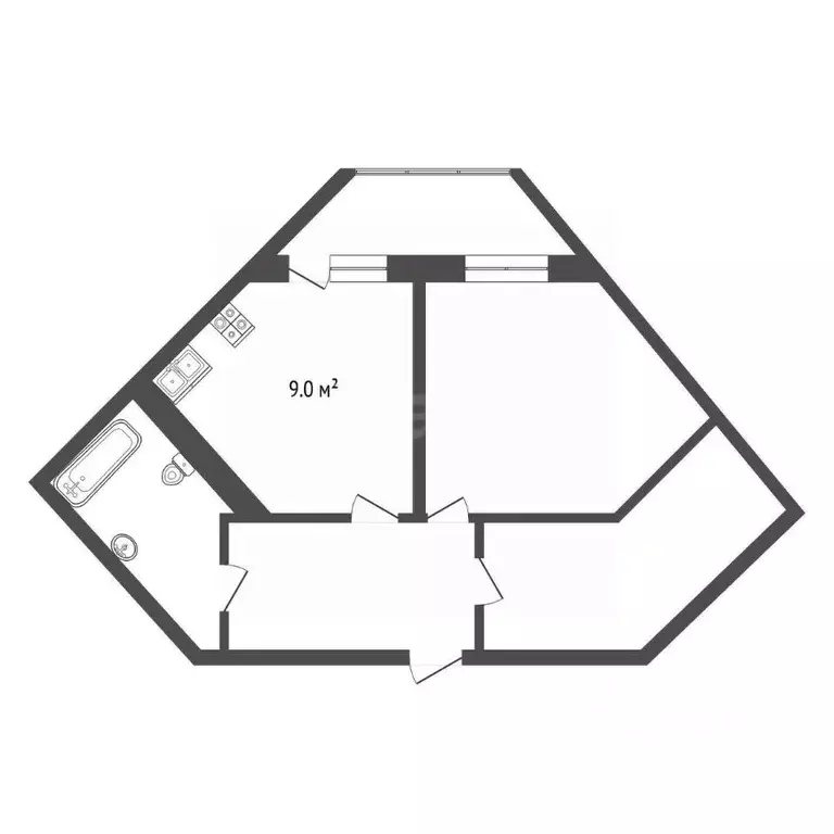 2-к кв. Московская область, Котельники Южный мкр, 11 (53.2 м) - Фото 2