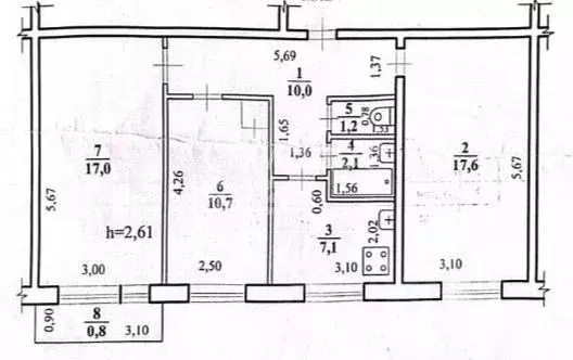 3-к кв. Забайкальский край, Чита ул. Евгения Гаюсана, 32Б (65.7 м) - Фото 2