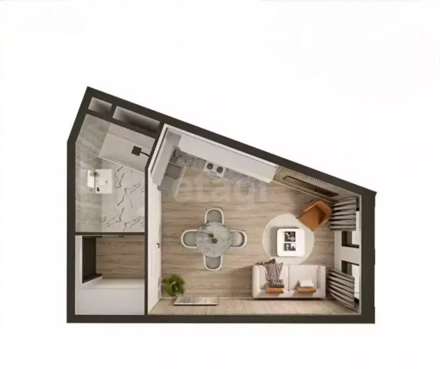 Квартира-студия: Тула, улица Фёдора Смирнова, 2к1 (26.3 м) - Фото 1