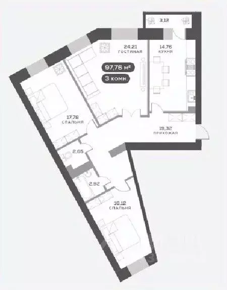 3-к кв. Красноярский край, Красноярск ул. Академгородок, 80 (97.9 м) - Фото 0