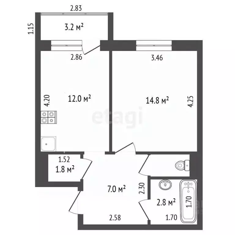 1-к кв. Мордовия, Саранск ул. Тани Бибиной, 3/1 (40.3 м) - Фото 1