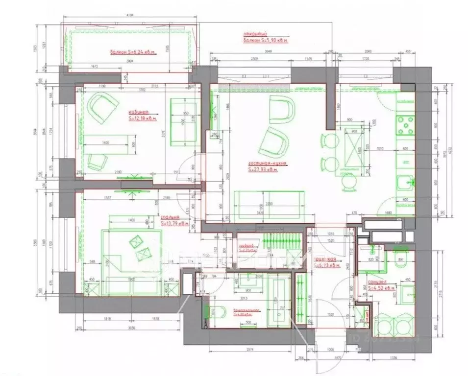 3-к кв. Татарстан, Казань Комсомольская ул., 2 (73.1 м) - Фото 2
