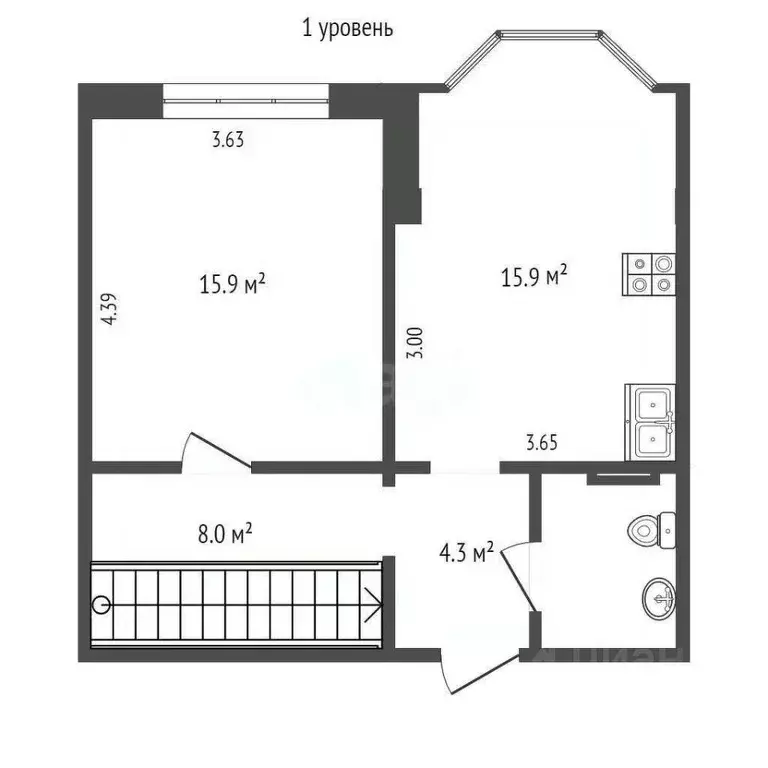 3-к кв. Вологодская область, Вологда ул. Петина, 4 (95.3 м) - Фото 2