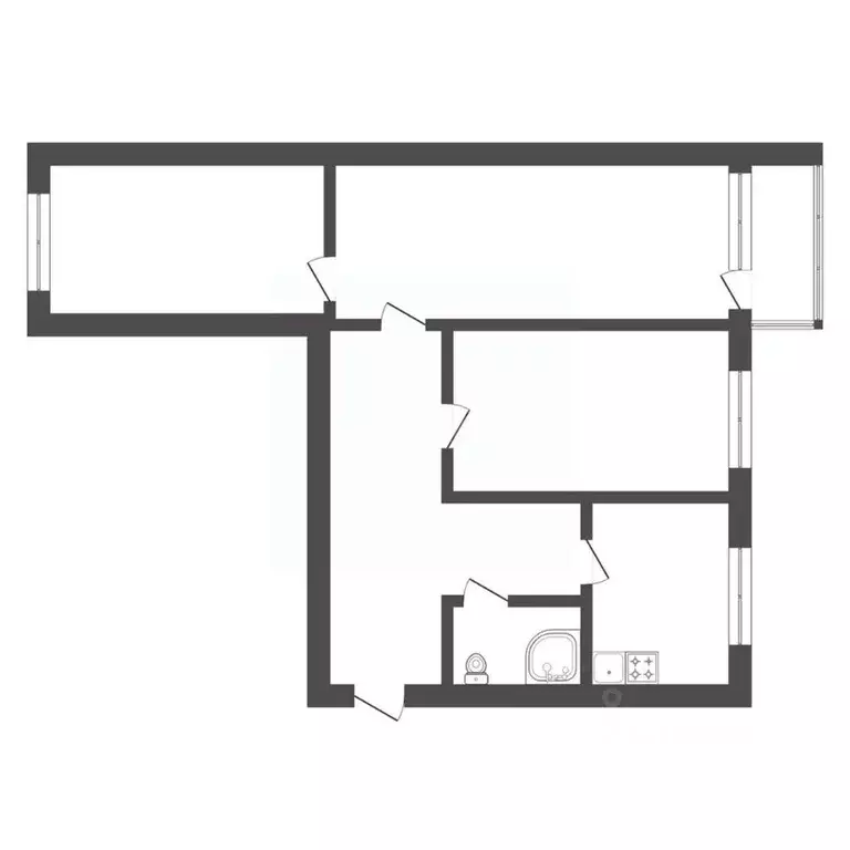 3-к кв. Амурская область, Бурейский муниципальный округ, Новобурейский ... - Фото 2