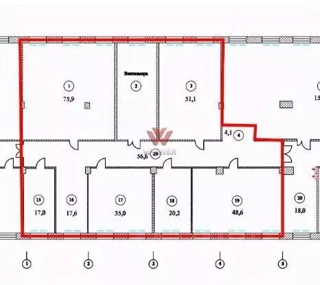 Офис в Нижегородская область, Нижний Новгород ул. Бекетова, 13Ж (326 ... - Фото 2