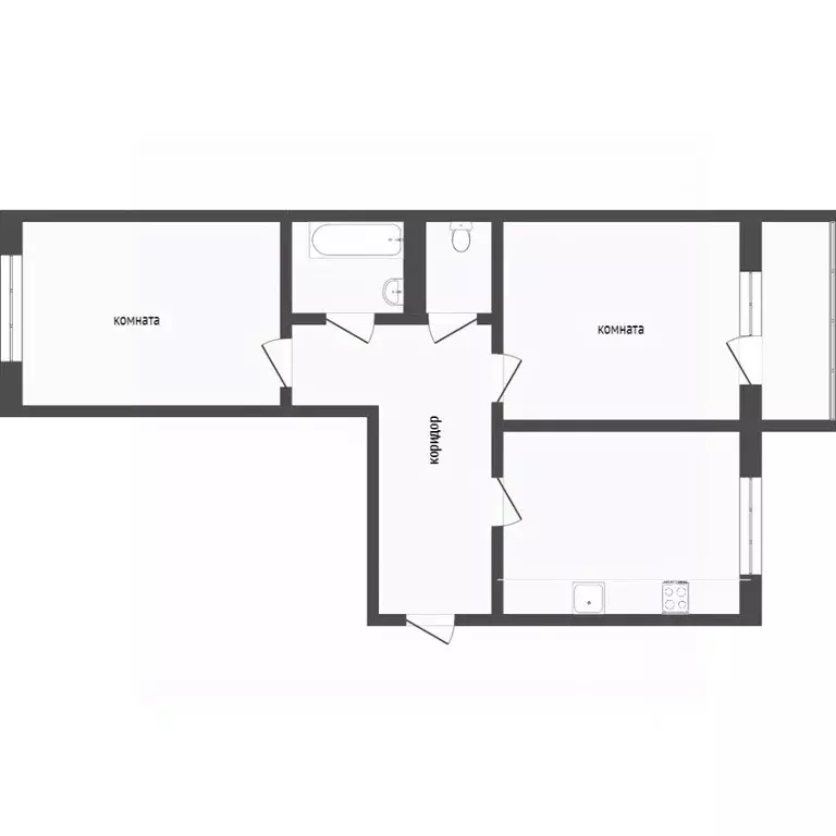 2-к кв. Бурятия, Улан-Удэ Ключевская ул., 42А (49.6 м) - Фото 2