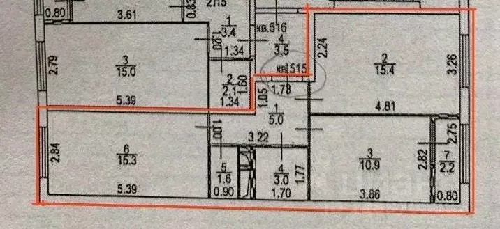 3-к кв. Московская область, Ленинский городской округ, Лопатино пгт ... - Фото 2