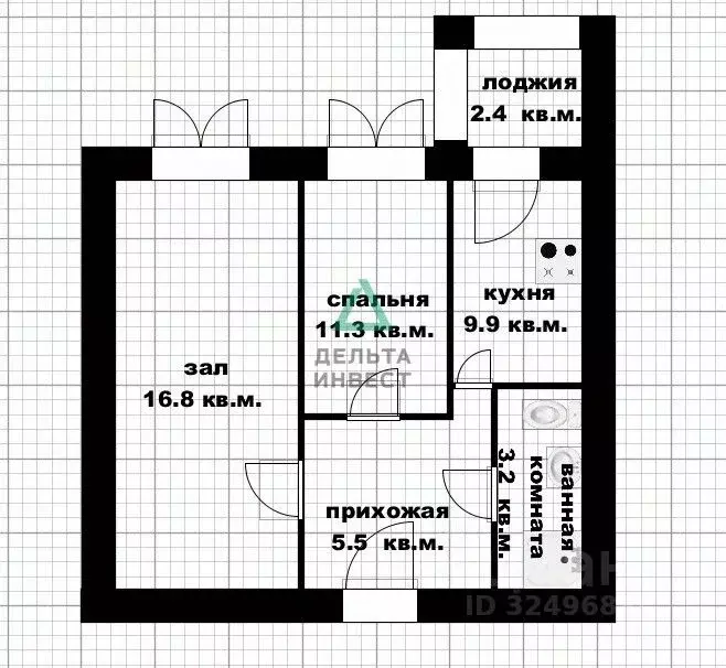2-к кв. Башкортостан, Уфа Шакша-Южная жилрайон, ул. Сельская, 3 (51.5 ... - Фото 2