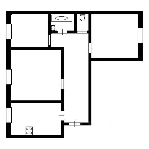 3-к кв. Саха (Якутия), Нерюнгри ул. Карла Маркса, 27 (66.5 м) - Фото 1