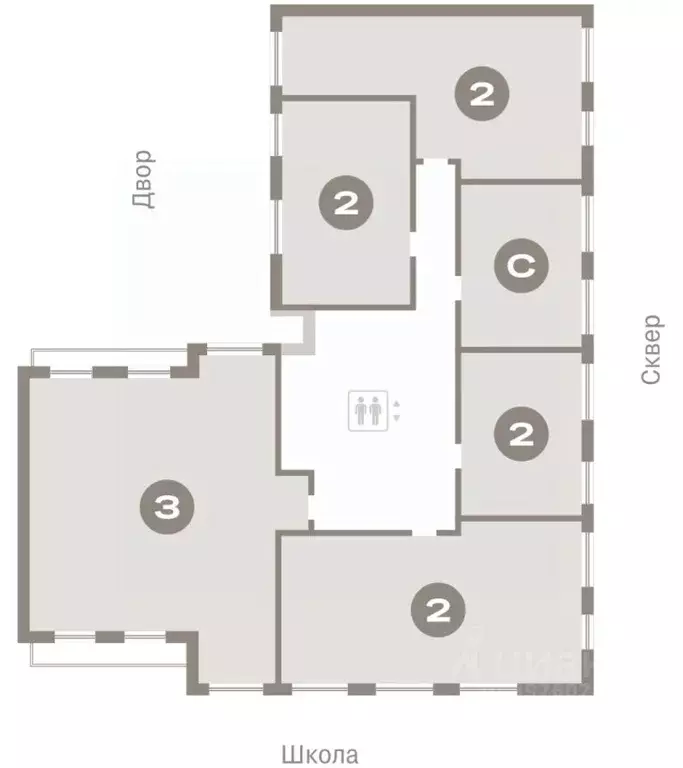 2-к кв. Свердловская область, Екатеринбург Академический мкр, 19-й ... - Фото 1