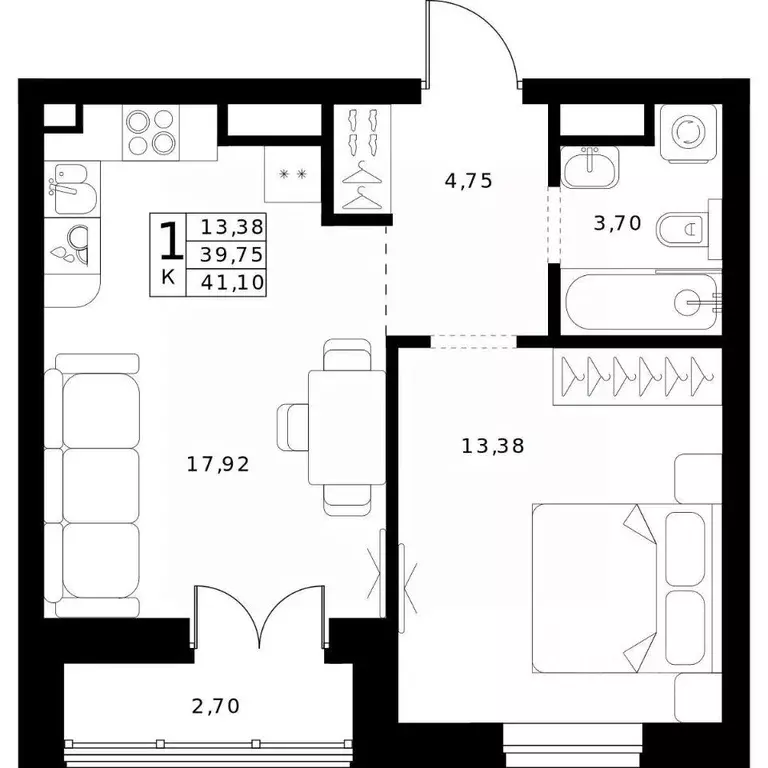 1-к кв. Нижегородская область, Нижний Новгород Ленгородок мкр, Мед ... - Фото 1