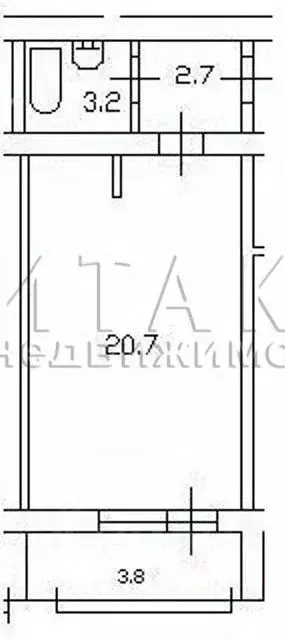 Комната Санкт-Петербург ул. Нахимова, 1 (26.6 м) - Фото 1