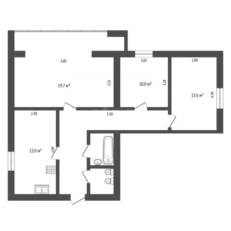 3-к кв. Тюменская область, Тюмень 6-й мкр, ул. Валерии Гнаровской, 9 ... - Фото 0