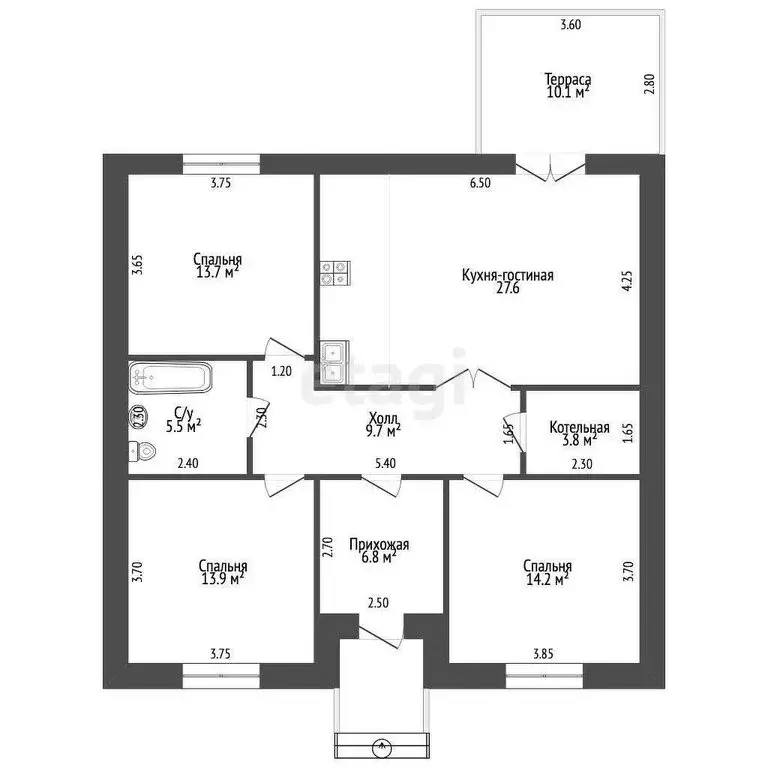 Дом в село Шишино, 2-й Весенний переулок (115 м) - Фото 2