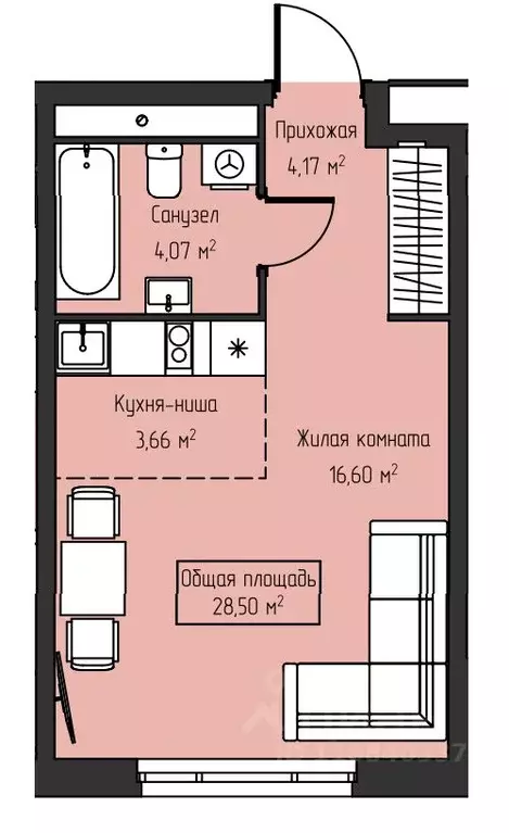 Студия Свердловская область, Екатеринбург Южный жилрайон, Студия Парк ... - Фото 0