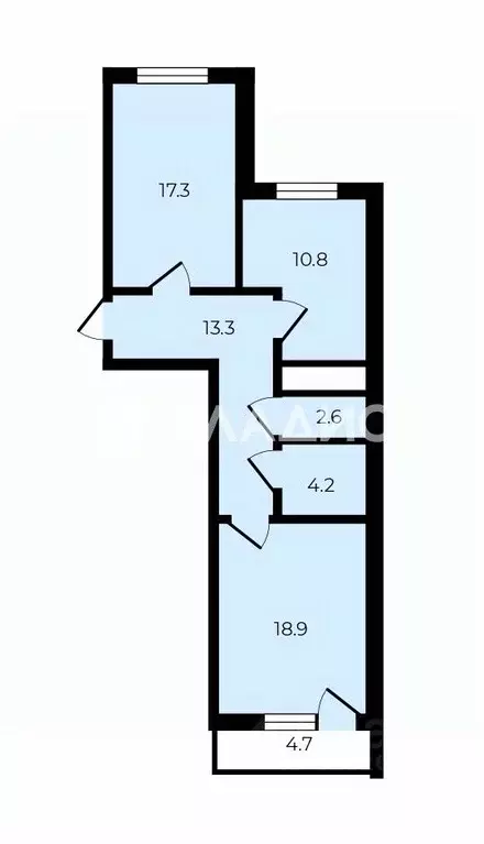 2-к кв. Ленинградская область, Мурино Всеволожский район, ул. ... - Фото 2