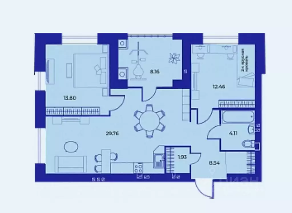 2-к кв. Брянская область, Брянск Резиденция Гринпарк жилой комплекс ... - Фото 1