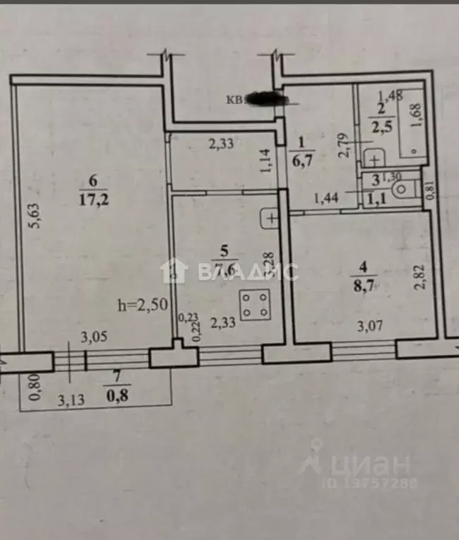2-к кв. Забайкальский край, Чита 5-й мкр, 28 (43.8 м) - Фото 2