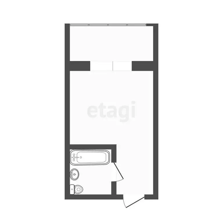 Квартира-студия: Тюмень, улица Энергетиков, 60А (16.6 м) - Фото 1