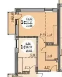 Студия Пермский край, Пермь ул. Советской Армии, 60 (31.2 м) - Фото 2