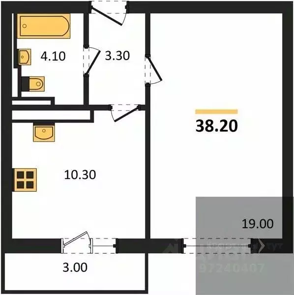 1-к кв. Воронежская область, Воронеж ул. Загоровского, 5/3 (38.2 м) - Фото 0