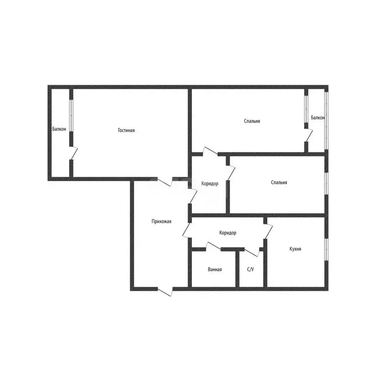 3-комнатная квартира: Строитель, Курский переулок, 3 (72.1 м) - Фото 1