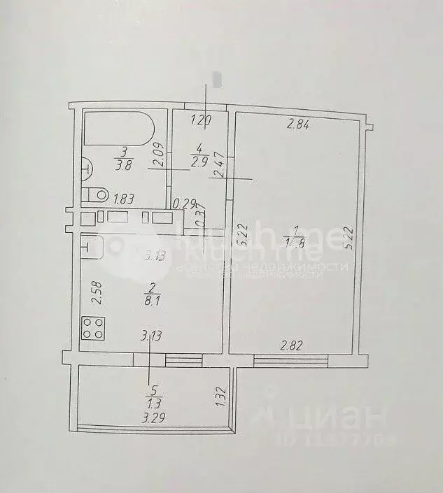 1-к кв. Татарстан, Казань просп. Ильгама Шакирова, 13 (29.6 м) - Фото 2