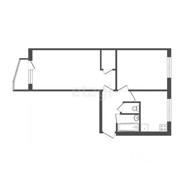 2-к кв. Московская область, Дмитров Имени А.М. Маркова мкр, 20 (44.5 ... - Фото 2