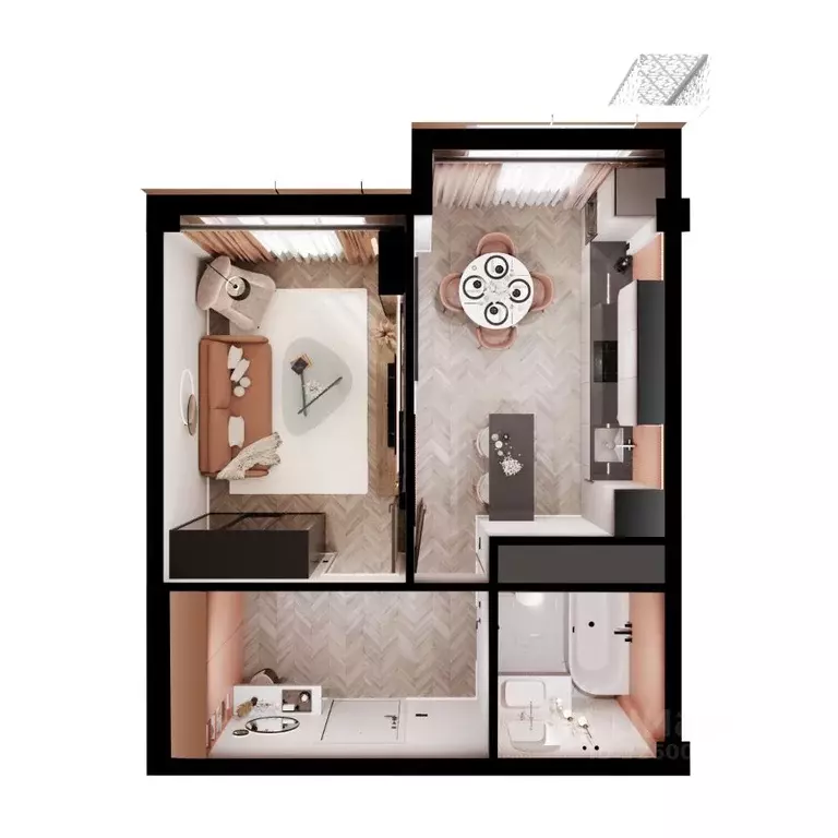 1-к кв. Ставропольский край, Пятигорск ул. Ермолова, 28А (38.63 м) - Фото 2