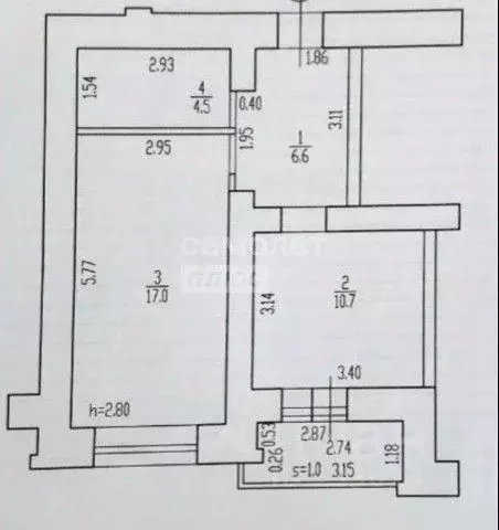 1-к кв. Брянская область, Брянск ул. Дуки, 71 (38.8 м) - Фото 2