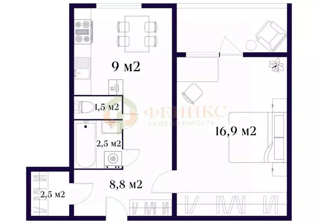 1-к кв. Ленинградская область, Всеволожск ул. Дружбы, 4к1 (43.5 м) - Фото 1