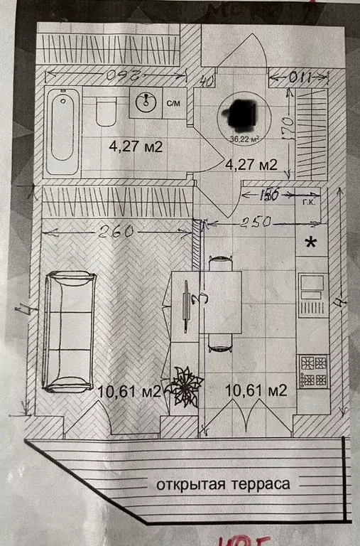 1-к. квартира, 30 м, 2/4 эт. - Фото 1