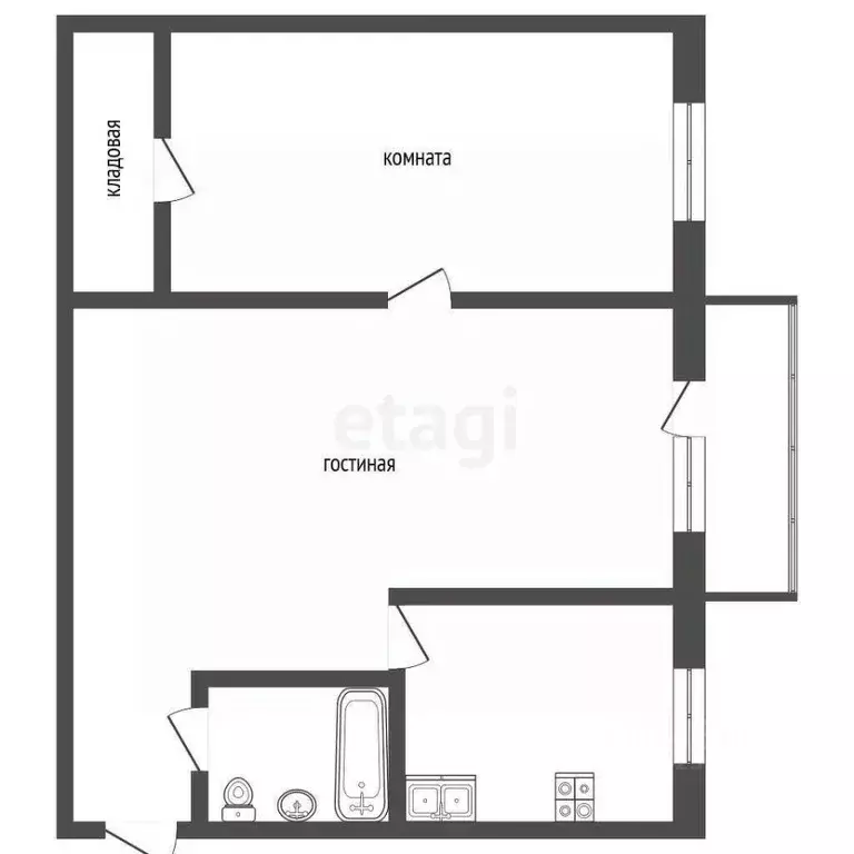 2-к кв. Пермский край, Добрянка ул. Копылова, 63 (43.0 м) - Фото 1