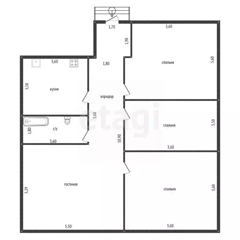 Дом в Башкортостан, Иглинский район, Акбердинский сельсовет, ... - Фото 2