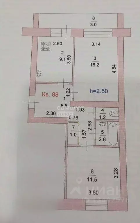 2-к кв. Марий Эл, Йошкар-Ола Первомайская ул., 79 (49.0 м) - Фото 2