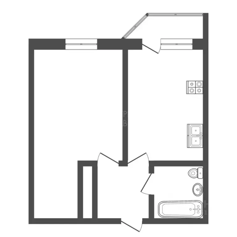 1-к кв. Тюменская область, Тюмень ул. Газопромысловая, 1к1 (36.9 м) - Фото 2