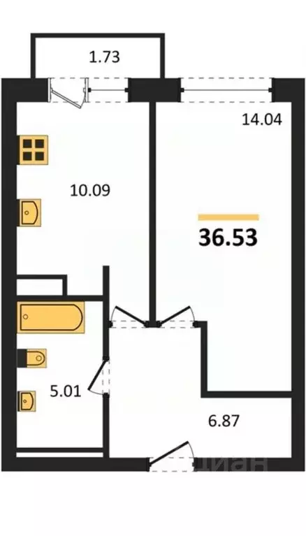 1-к кв. Татарстан, Лаишевский район, Столбищенское с/пос, с. Усады ул. ... - Фото 2