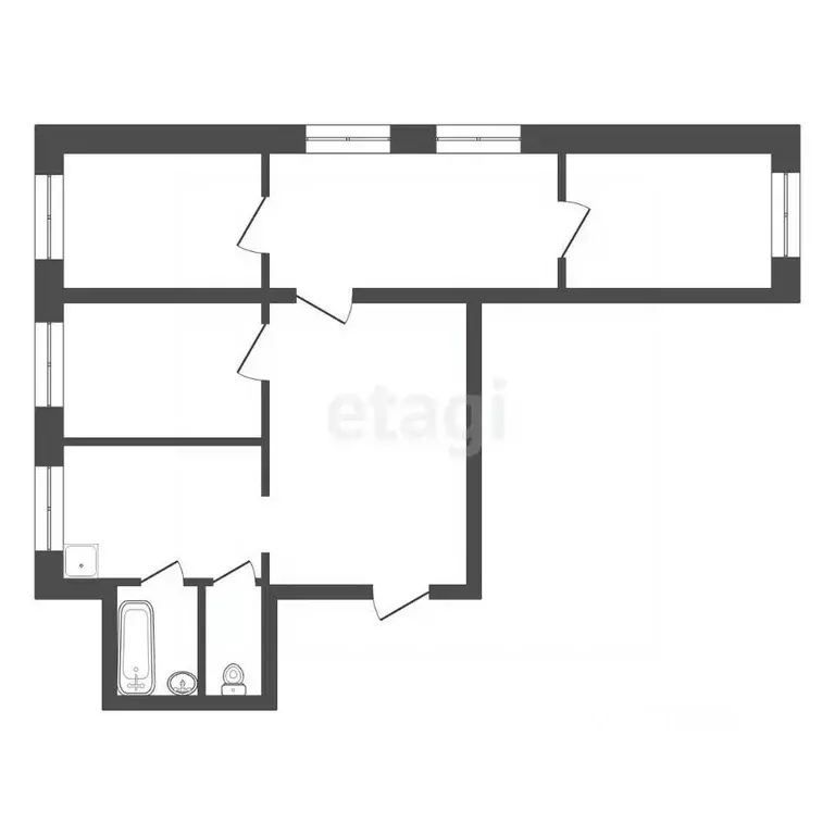 4-к кв. Красноярский край, Емельяново пгт ул. Новая, 23 (67.1 м) - Фото 2