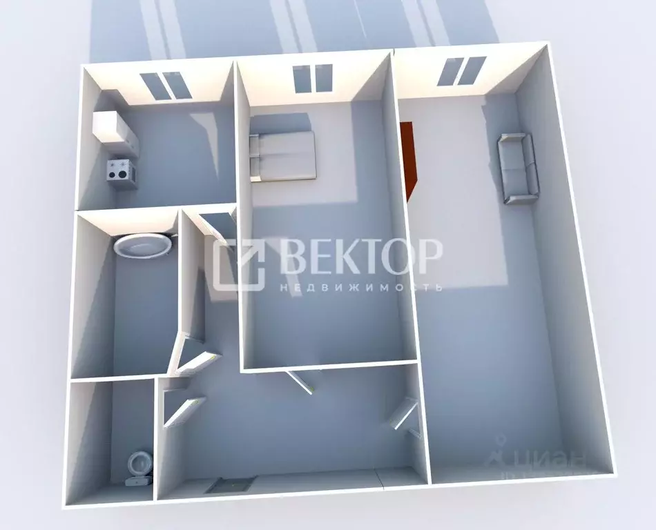 2-к кв. Ярославская область, Ярославский муниципальный округ, пос. ... - Фото 2