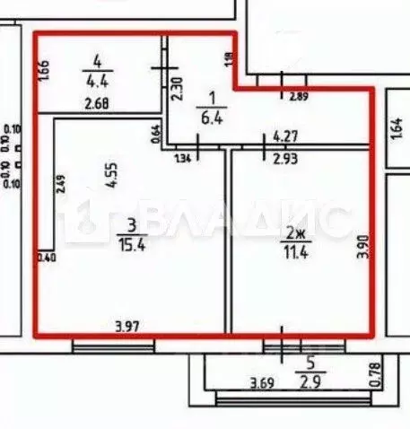 3-к кв. Калининградская область, Гурьевск Фабричная ул., 4А (71.0 м) - Фото 2