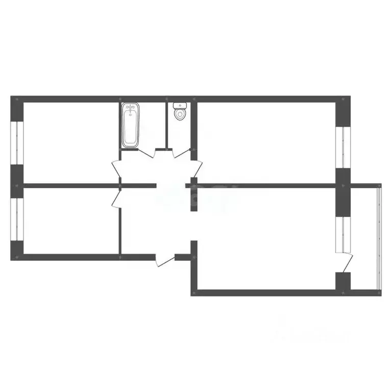3-к кв. Амурская область, Белогорск ш. Никольское, 21/1 (59.8 м) - Фото 2