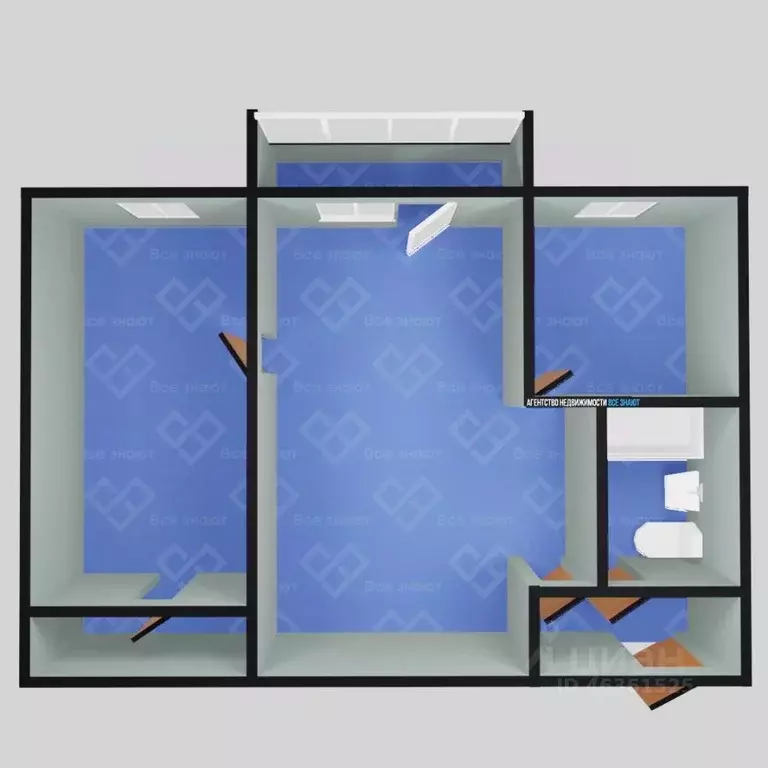 2-к кв. Челябинская область, Челябинск ул. Кирова, 9к2 (45.9 м) - Фото 2