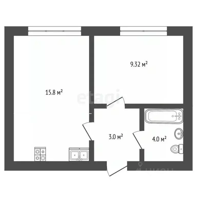 1-к кв. Ямало-Ненецкий АО, Новый Уренгой ул. Геологоразведчиков, 2 ... - Фото 2